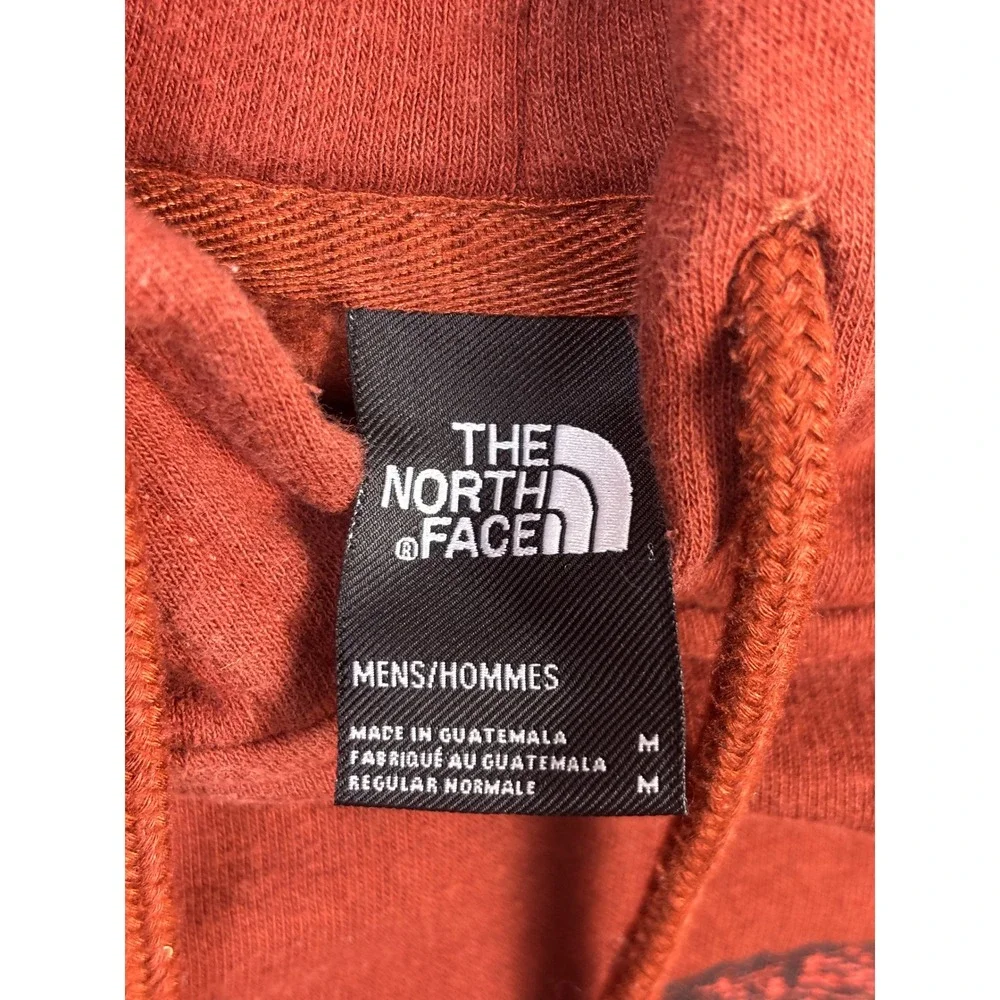 The North Face Mens Bear Graphic Pullover Hoodie Rust Red Size M